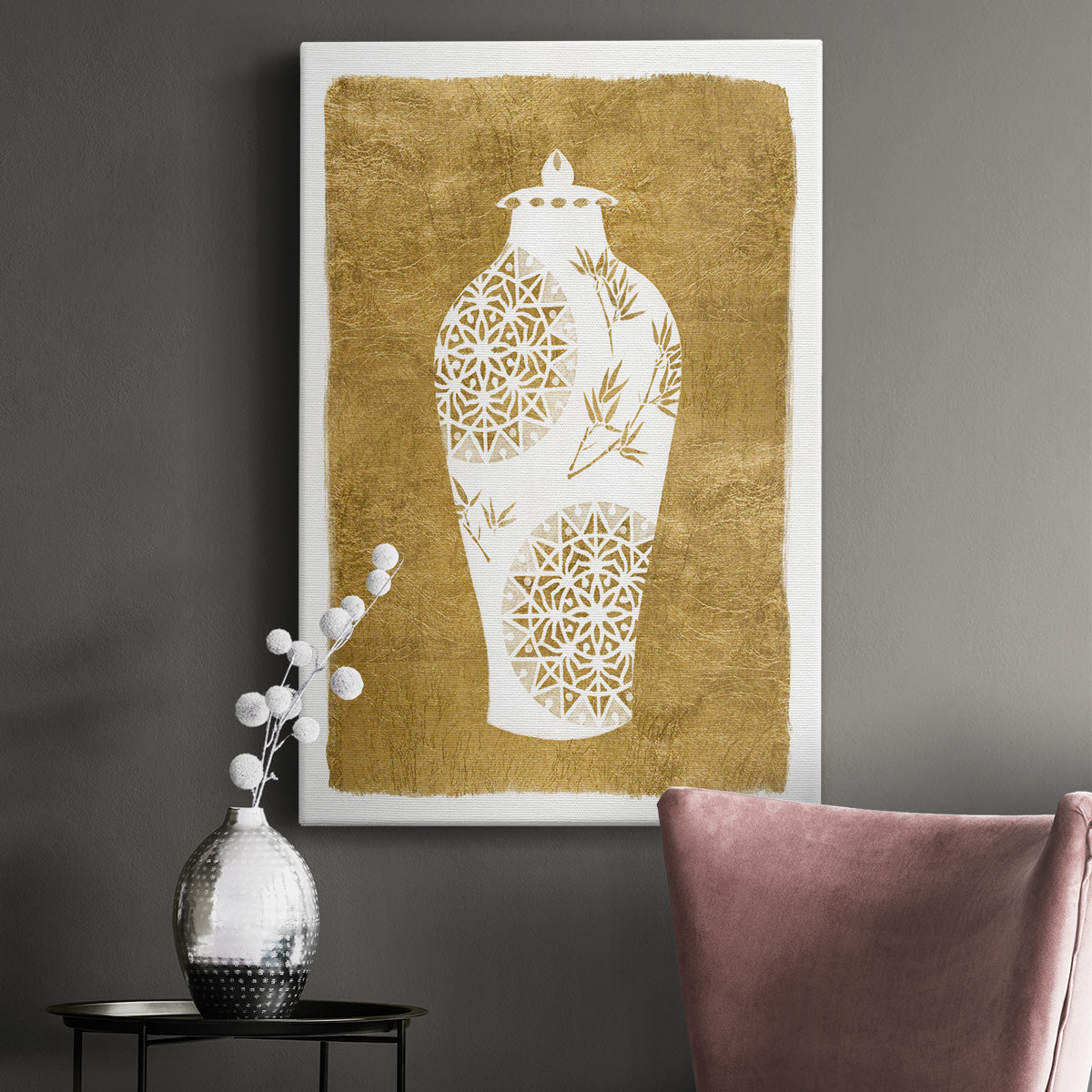 Golden Urn II - Canvas Art Print