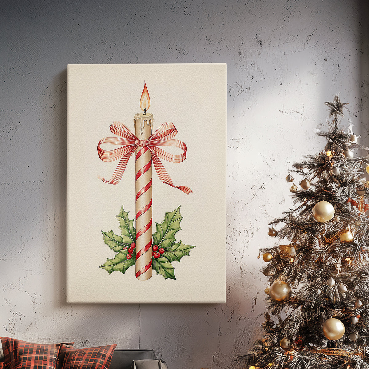 Gilded Nativity Square - Canvas Art Print