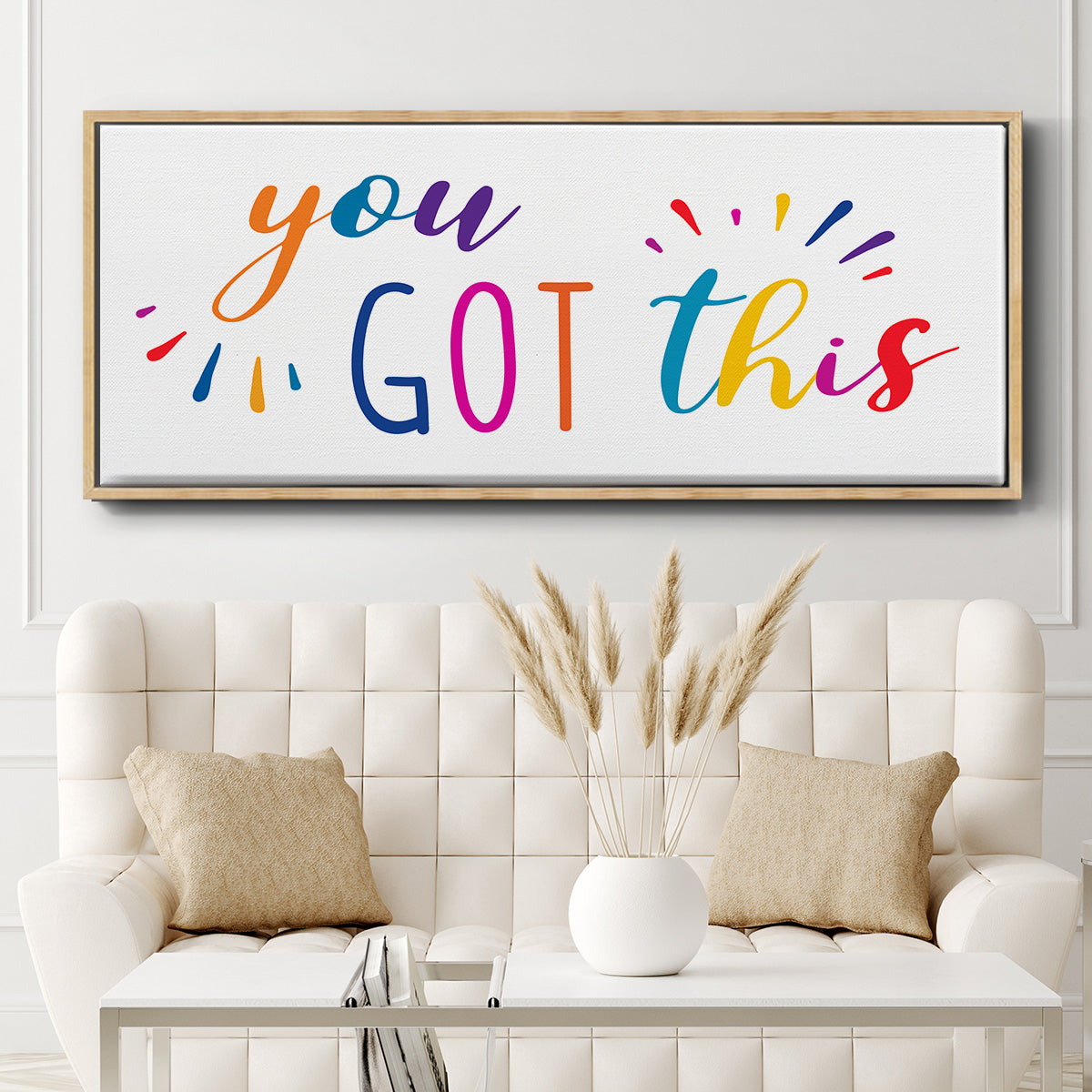 Rainbow Got This - Floater Framed Canvas Print
