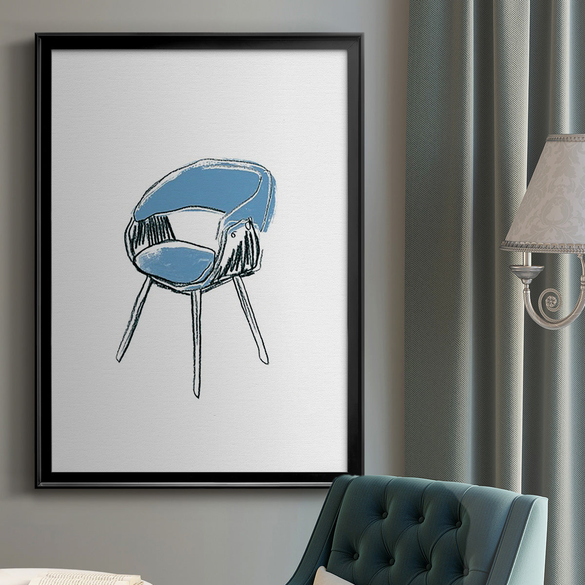 Take a Seat I - Modern Framed Canvas Print