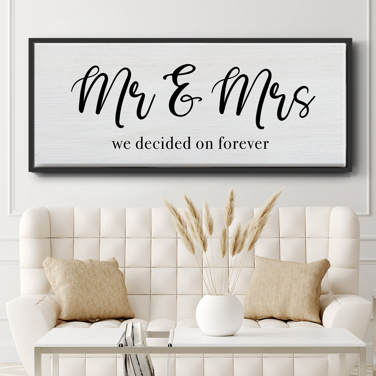 Decided on Forever - Floater Framed Canvas Print