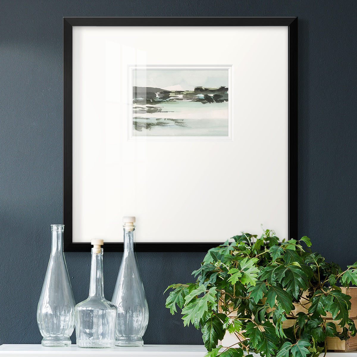 Turquoise Marsh II Premium Framed Print Double Matboard