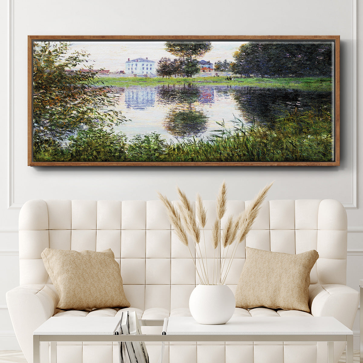 The Ball Shaped Tree, Argenteuil, 1876 - Floater Framed Canvas Print