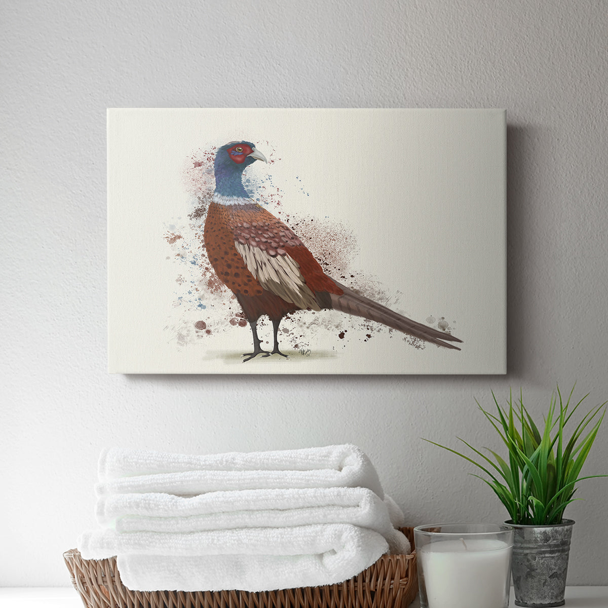 Pheasant Splash 5 - Canvas Art Print