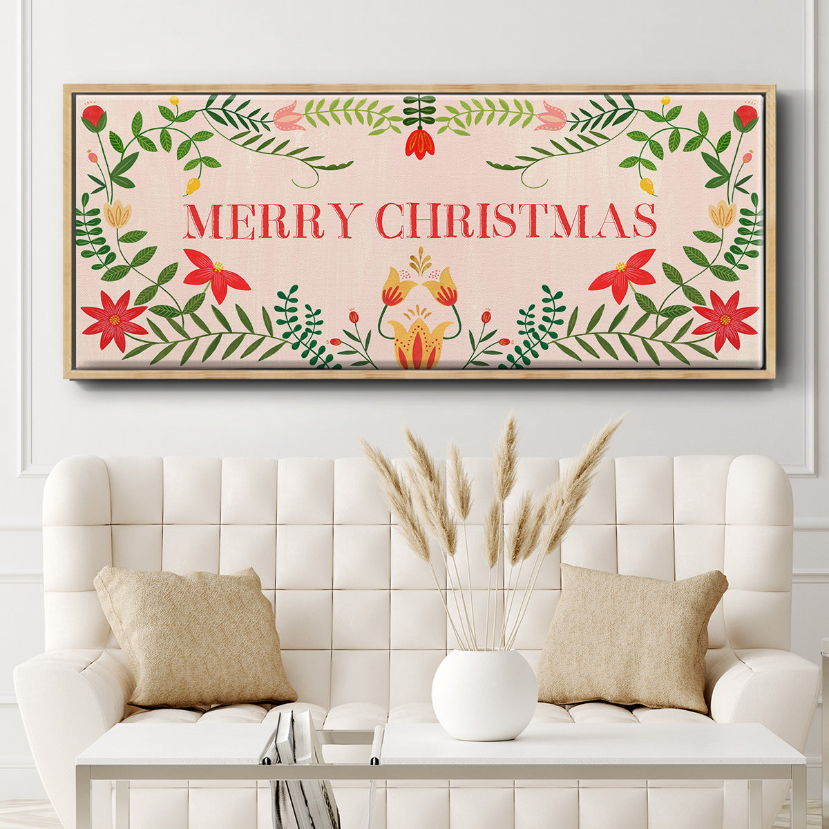 Twelve Days Collection D - Floater Framed Canvas Print