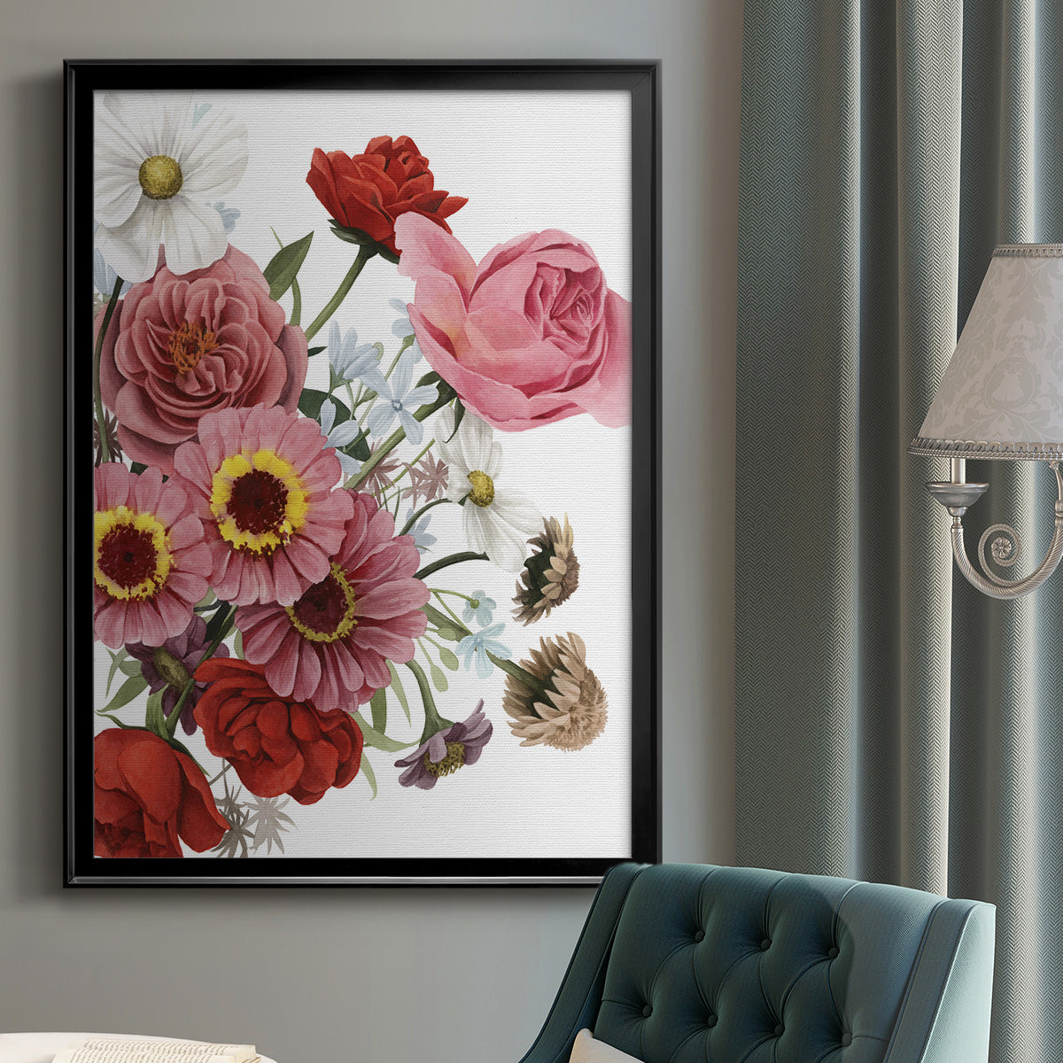 Modern Arrangement I - Modern Framed Canvas Print