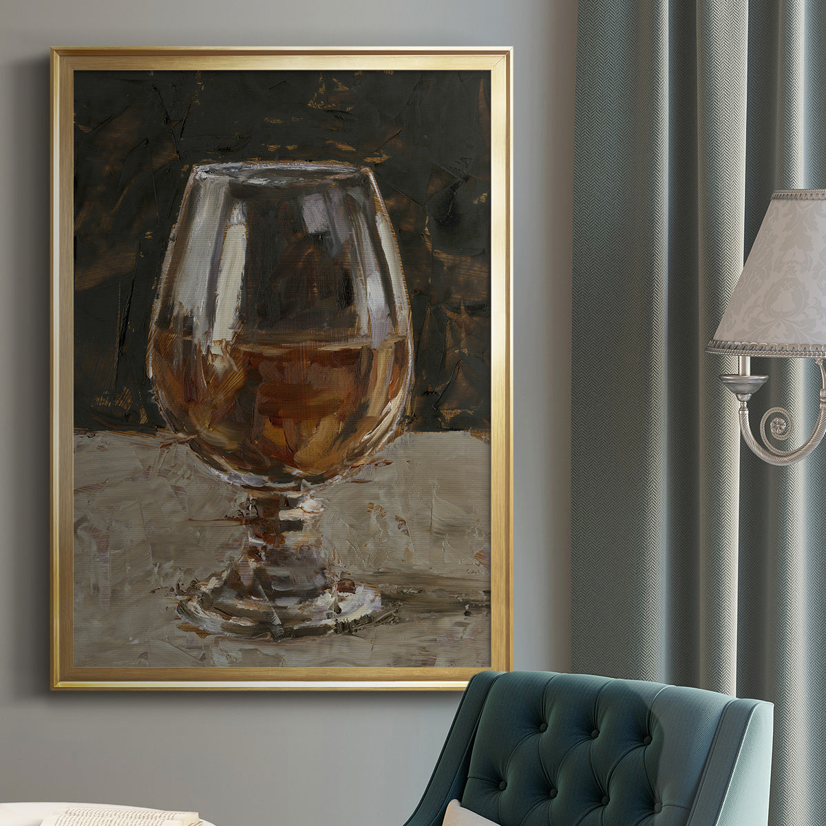 The Hard Stuff III - Modern Framed Canvas Print