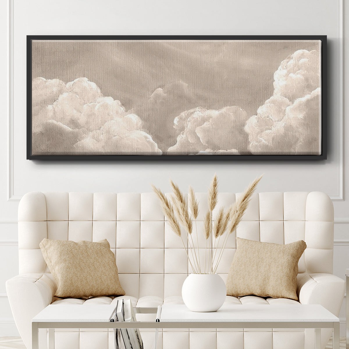 Painted Clouds II - Floater Framed Canvas Print