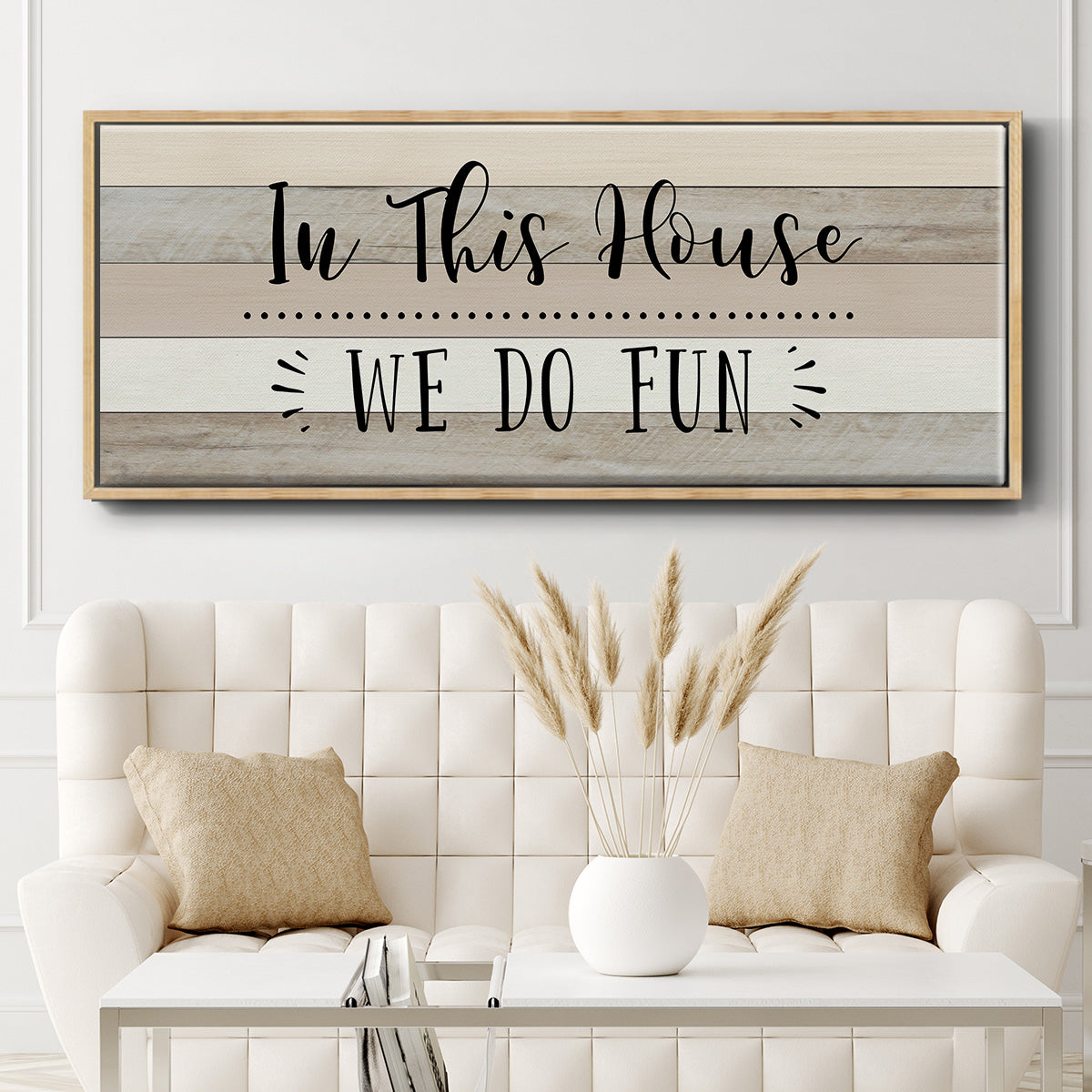 We Do Fun - Floater Framed Canvas Print