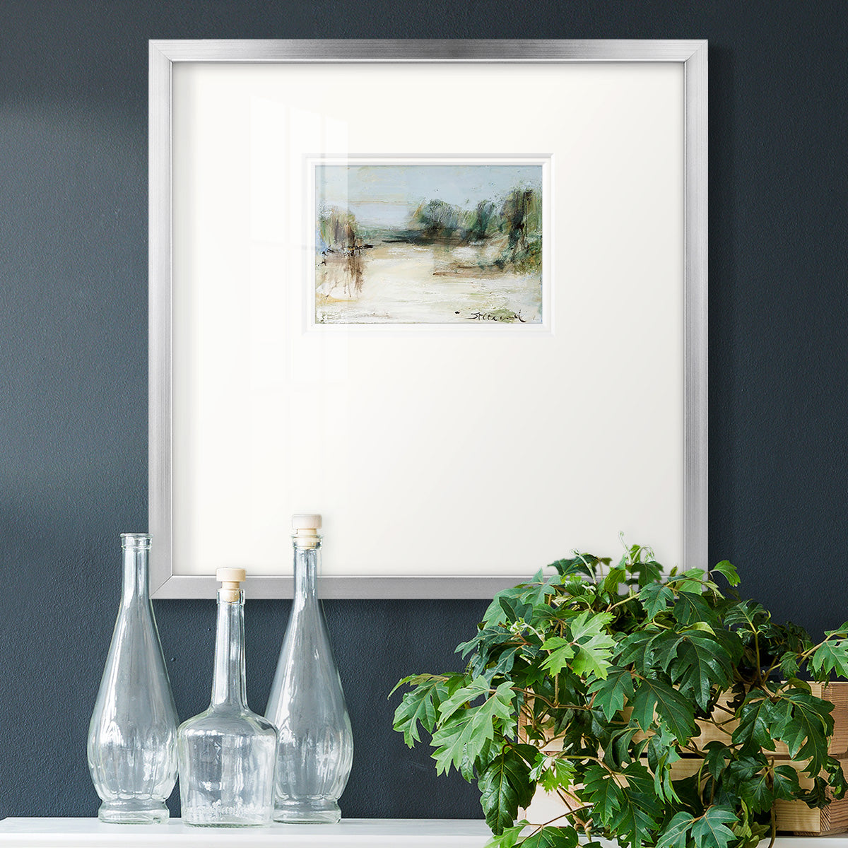 Wintery Horizon III Premium Framed Print Double Matboard