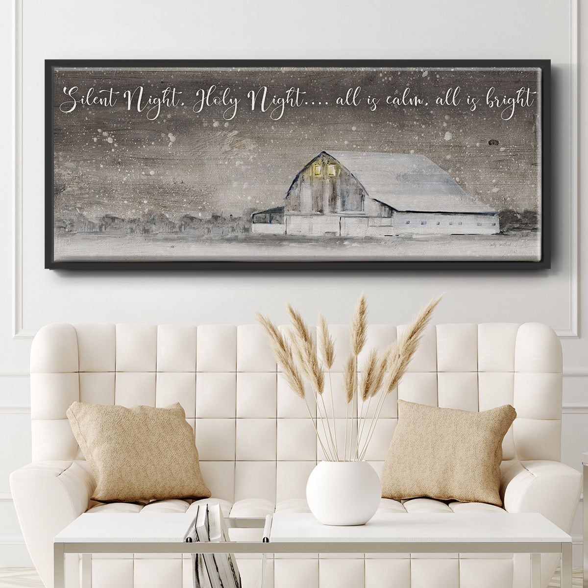 Silent Night - Floater Framed Canvas Print