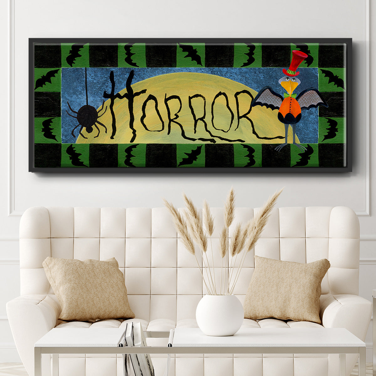 Halloween Trick or Treaters Collection D - Floater Framed Canvas Print