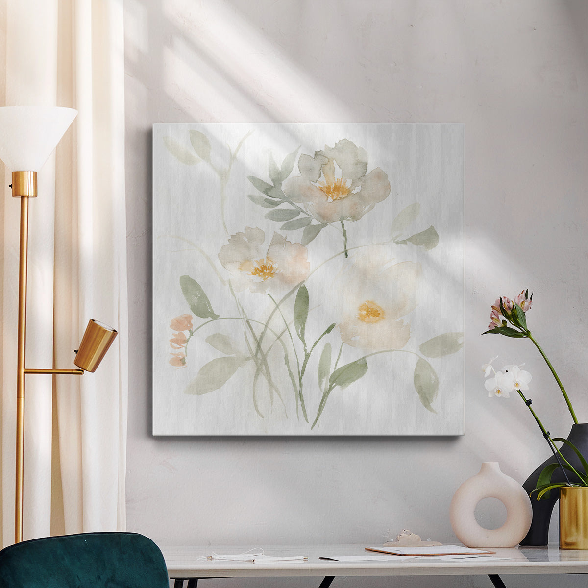 Whispering Petals II-Premium Gallery Wrapped Canvas - Ready to Hang