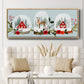 Snow Globe Village Collection D - Floater Framed Canvas Print