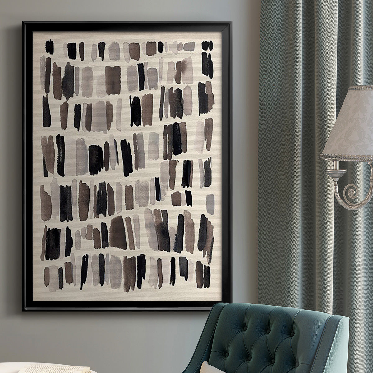 Chalk and Flint II - Modern Framed Canvas Print
