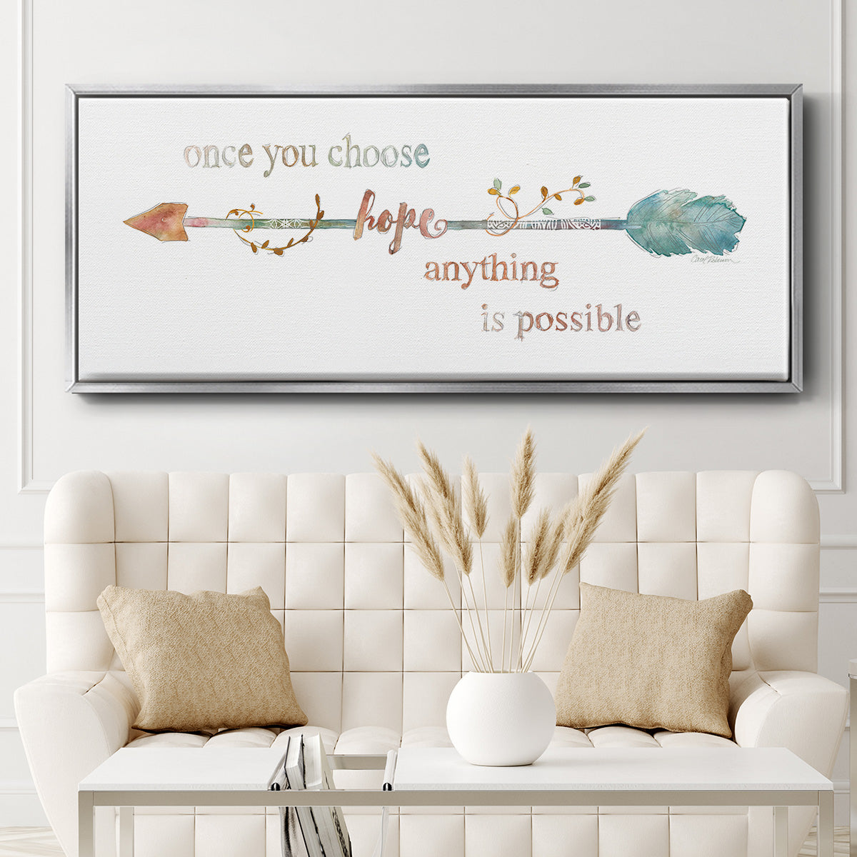 Arrow of Hope - Floater Framed Canvas Print