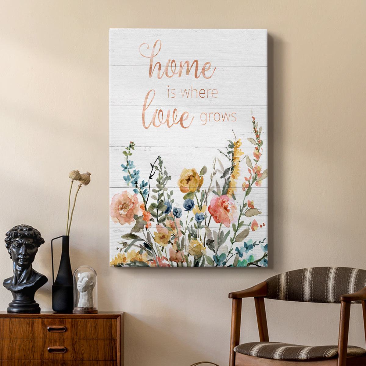 Home is Where Love Grows - Canvas Art Print