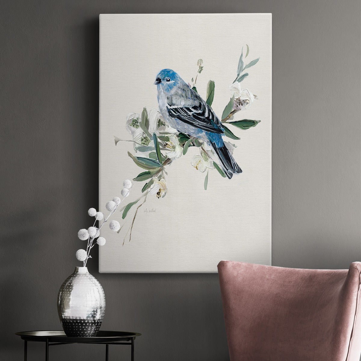 Bluebird Happy II Premium Gallery Wrapped Canvas - Ready to Hang