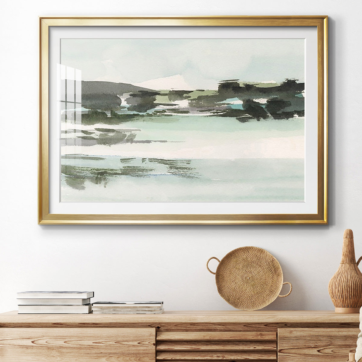 Turquoise Marsh II - Modern Framed Art Print
