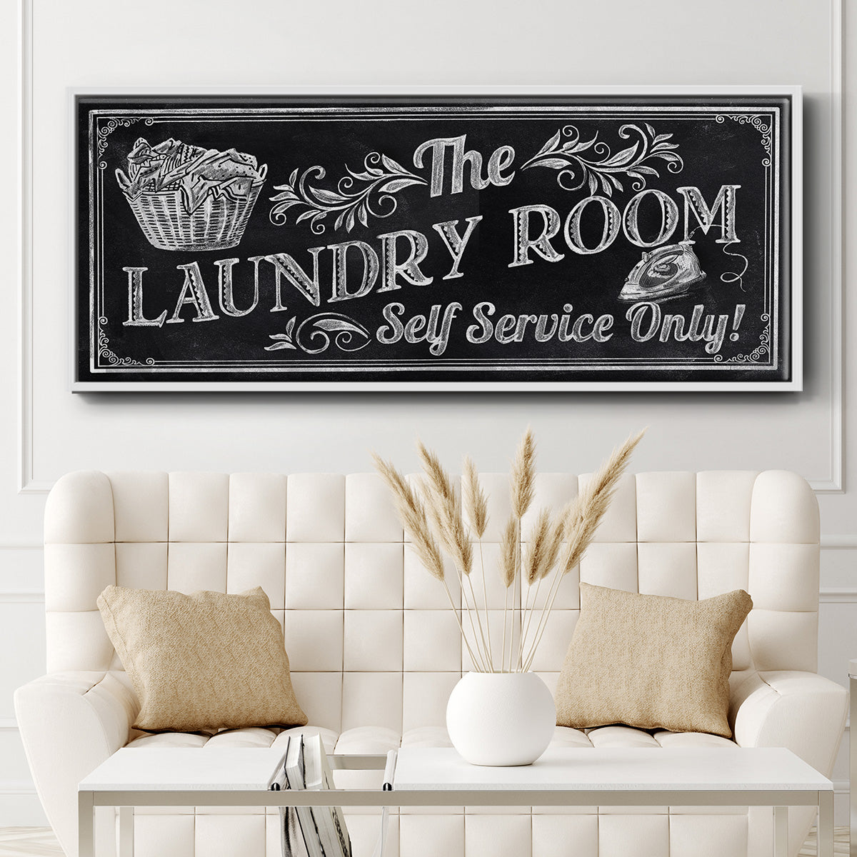 Self Service - Floater Framed Canvas Print