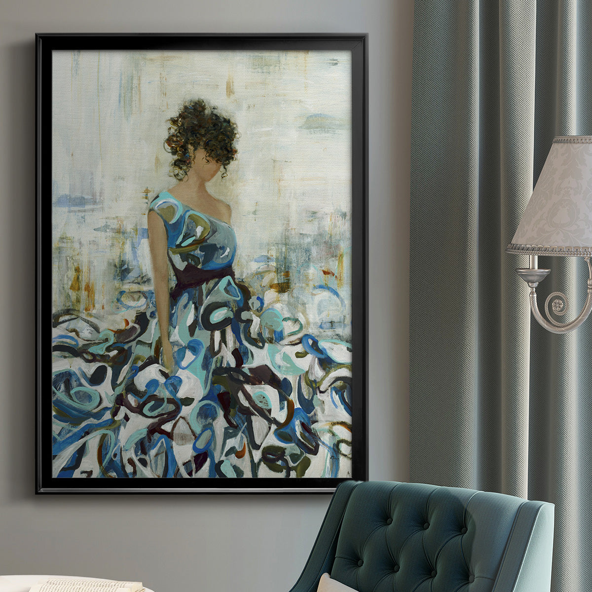 Fluid Beauty - Modern Framed Canvas Print