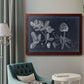 Foliage on Navy II Premium Framed Canvas- Ready to Hang