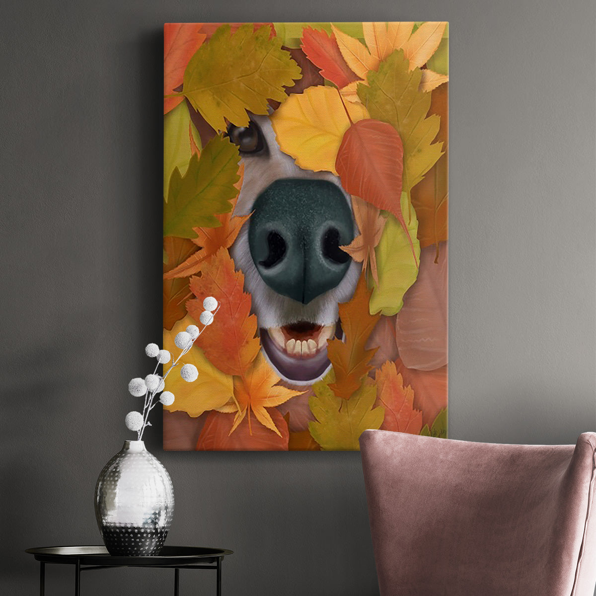 Sniffing Out Autumn Premium Gallery Wrapped Canvas - Ready to Hang