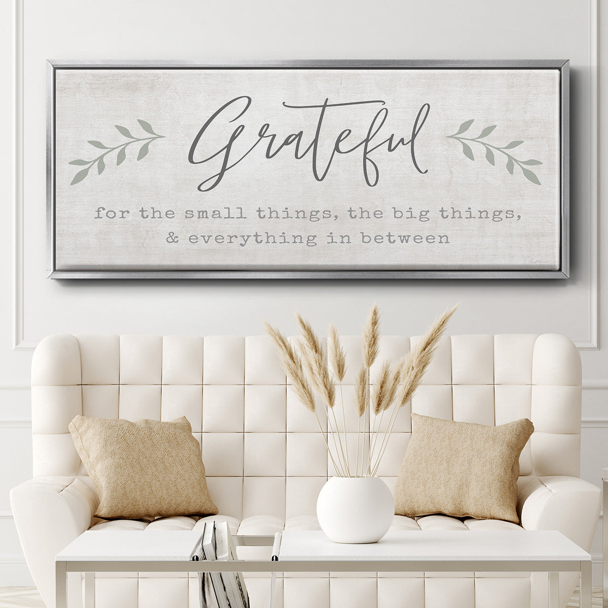 Grateful for Everything - Floater Framed Canvas Print