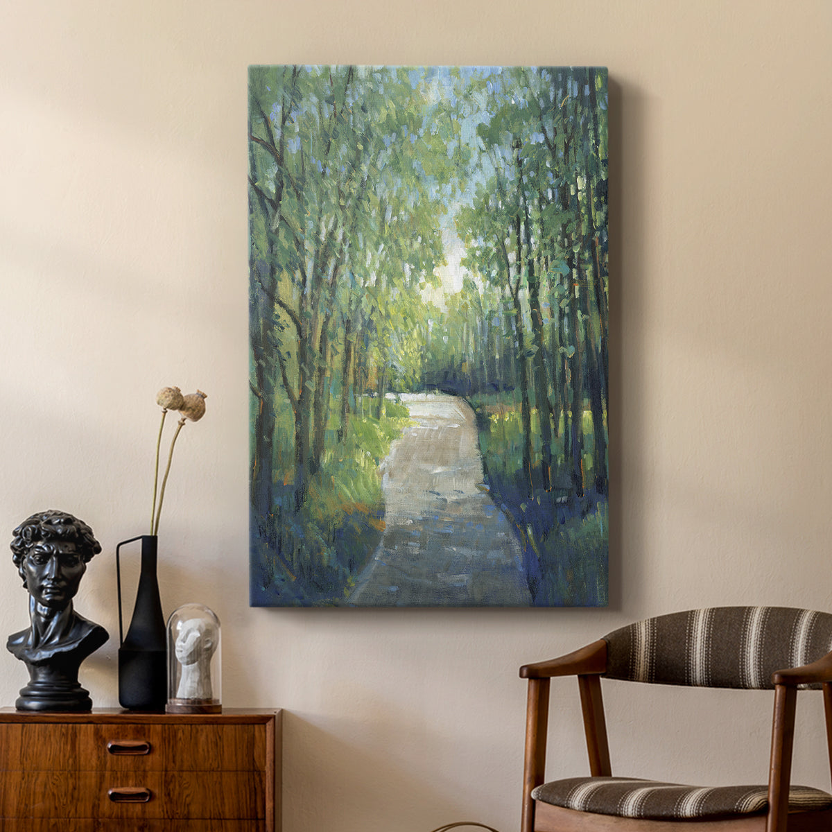 Golden Light Pathways I - Canvas Art Print
