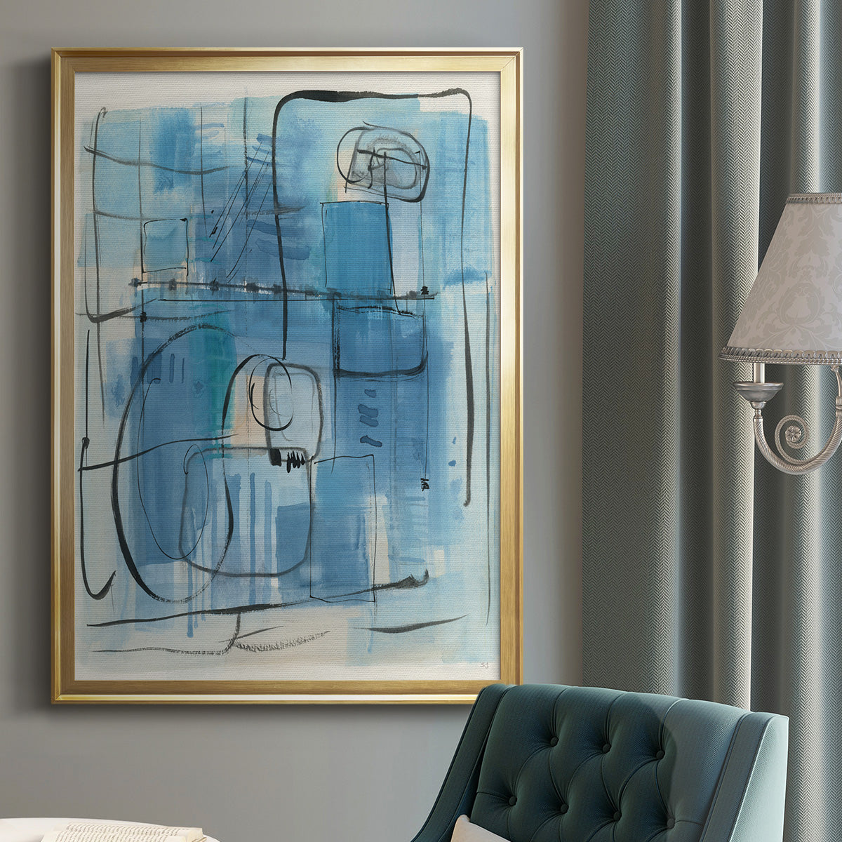 Amalfi Holiday - Modern Framed Canvas Print