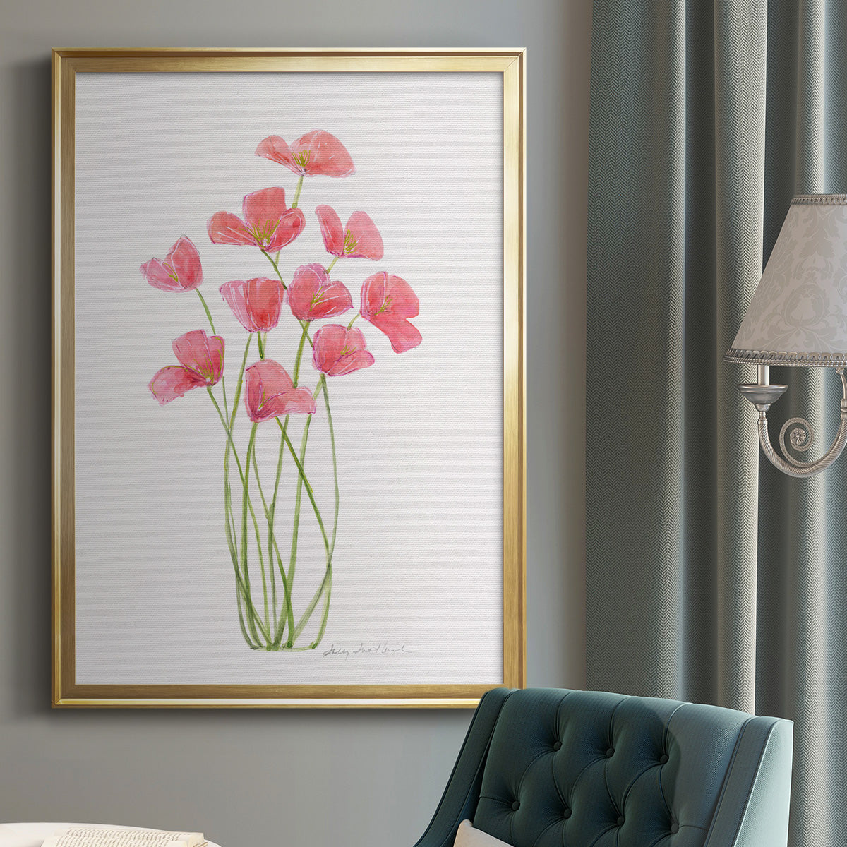 Intertwined Bouquet I - Modern Framed Canvas Print