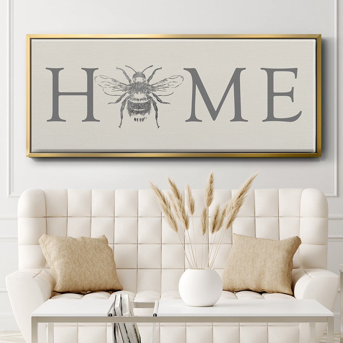 Bee Home - Floater Framed Canvas Print