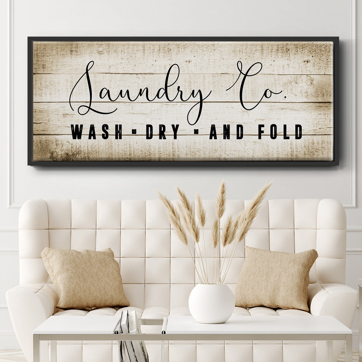 Laundry Co. - Floater Framed Canvas Print