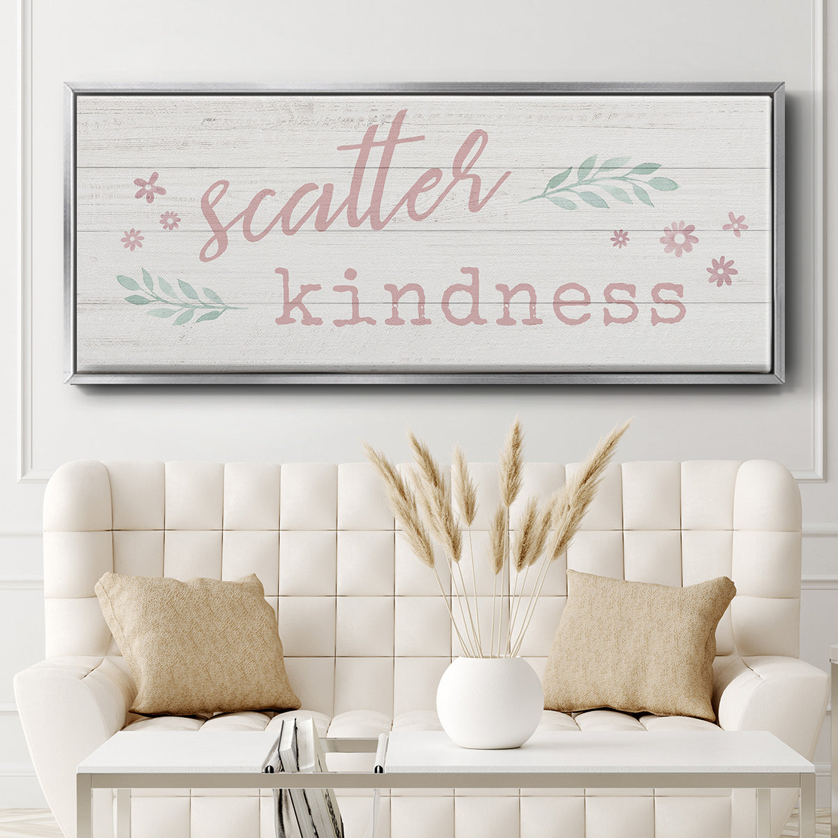 Scatter Kindness - Floater Framed Canvas Print