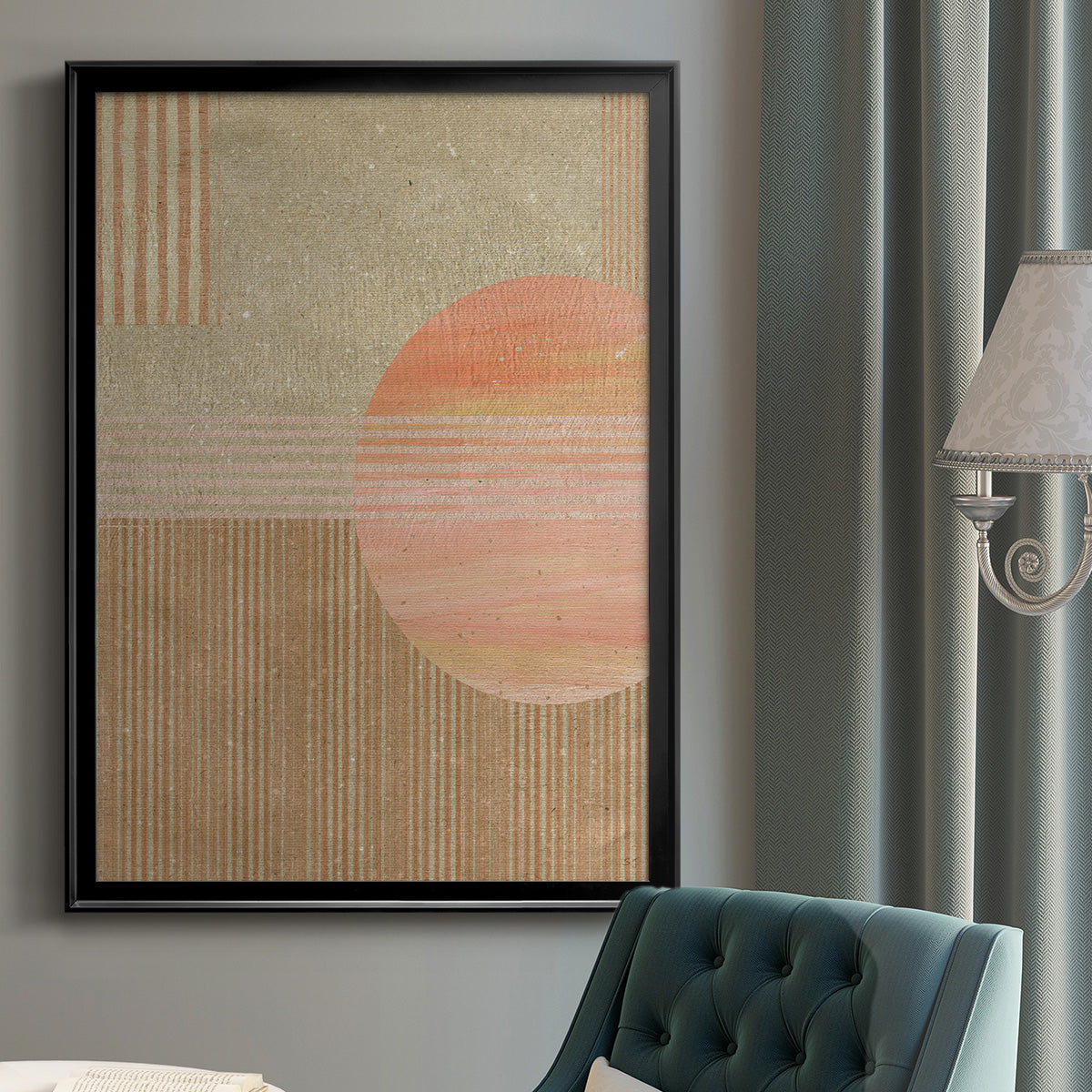 Adobe Sunrise II - Modern Framed Canvas Print