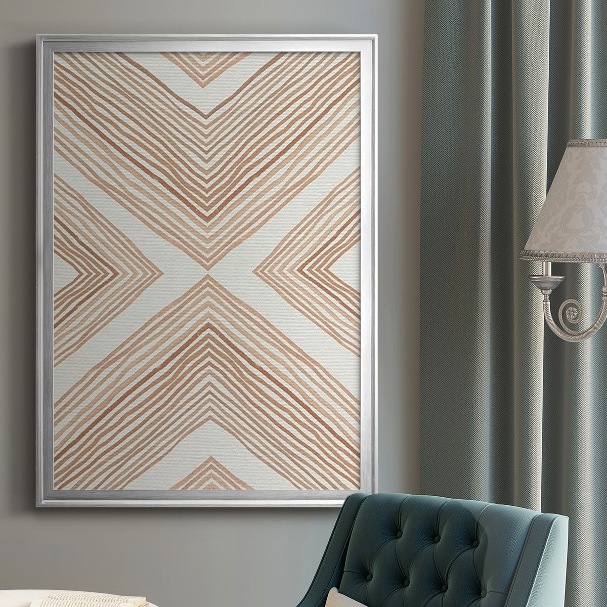 Diametric Clementine II - Modern Framed Canvas Print