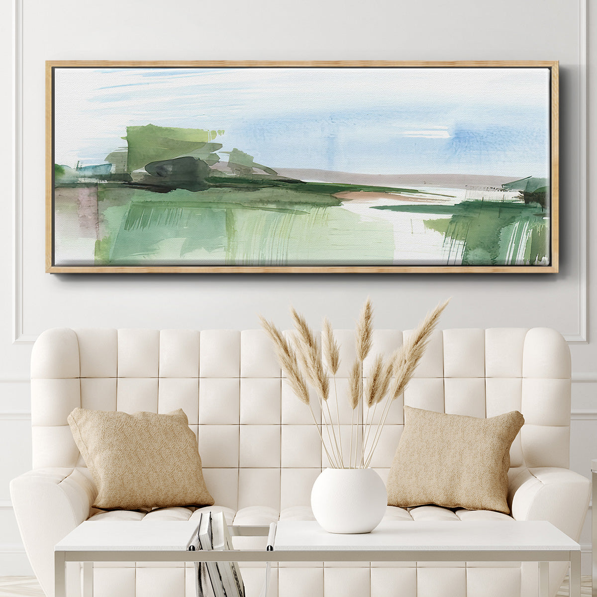 Abstract Wetland IV - Floater Framed Canvas Print