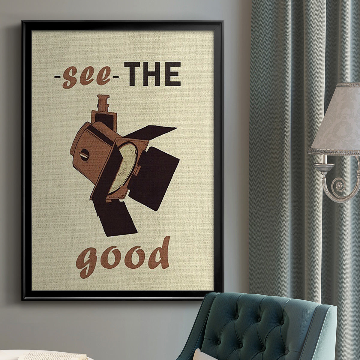 Movie Time I - Modern Framed Canvas Print