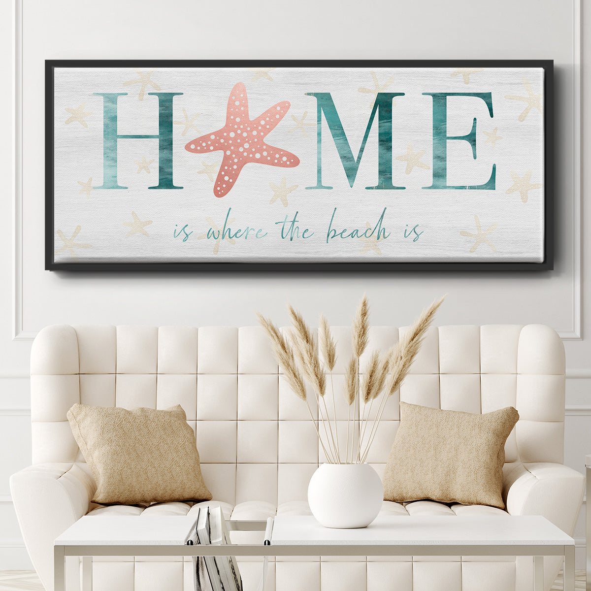 Home Beach - Floater Framed Canvas Print