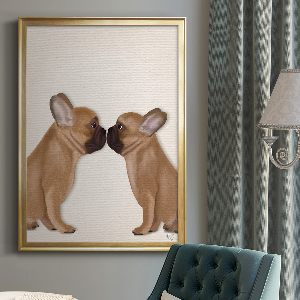 French Kiss Close Up I - Modern Framed Canvas Print