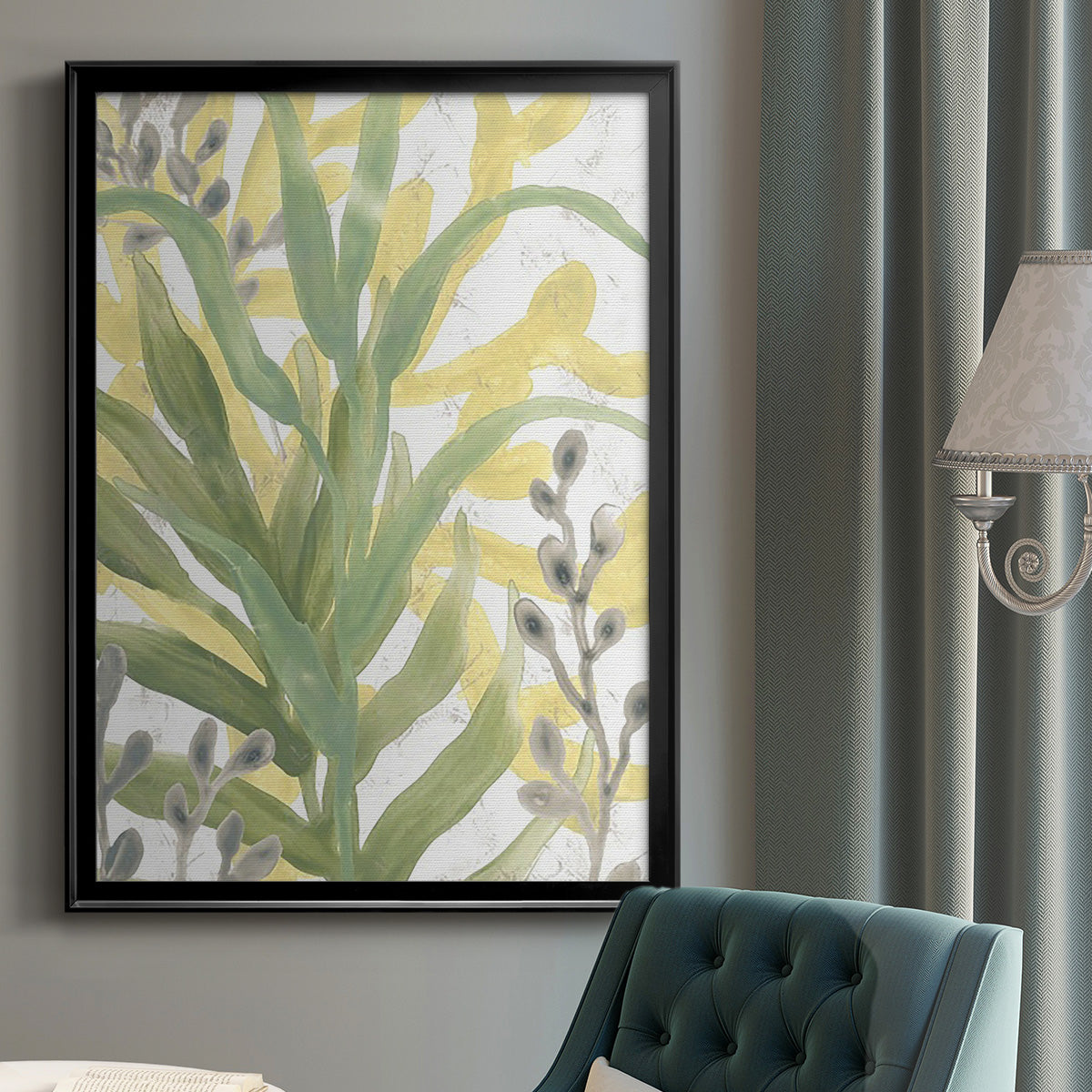 Sea Grass Fresco IV - Modern Framed Canvas Print