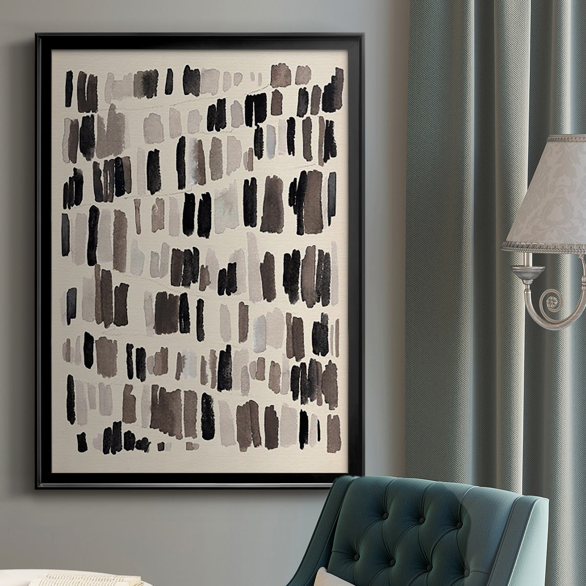 Chalk and Flint I - Modern Framed Canvas Print