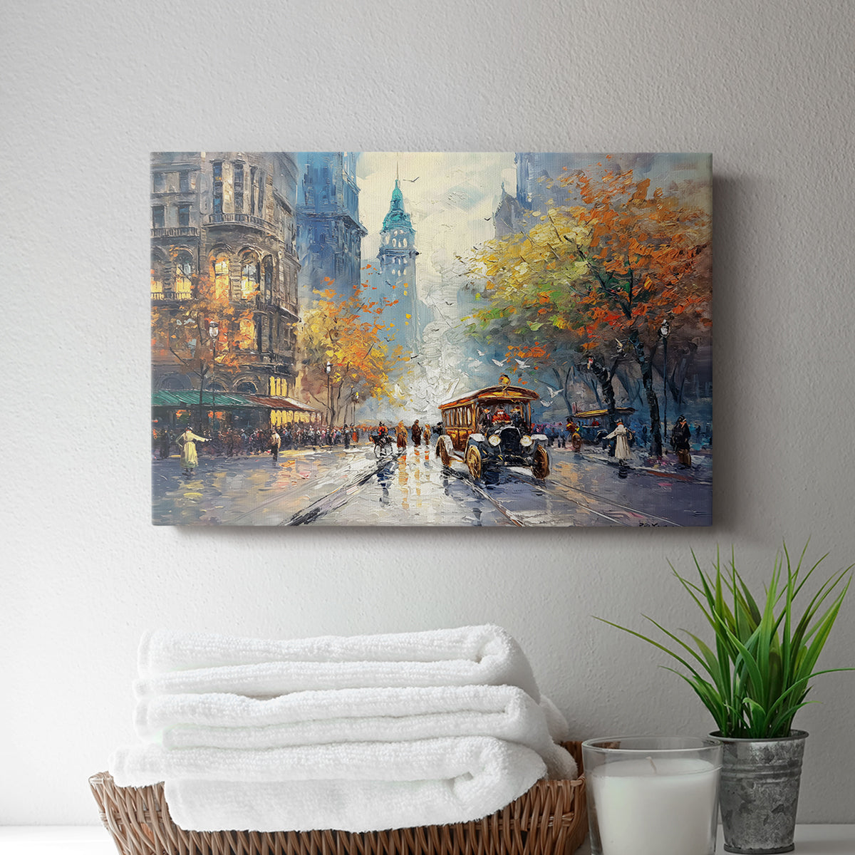 City Oil Painting XXIII - Canvas Art Print
