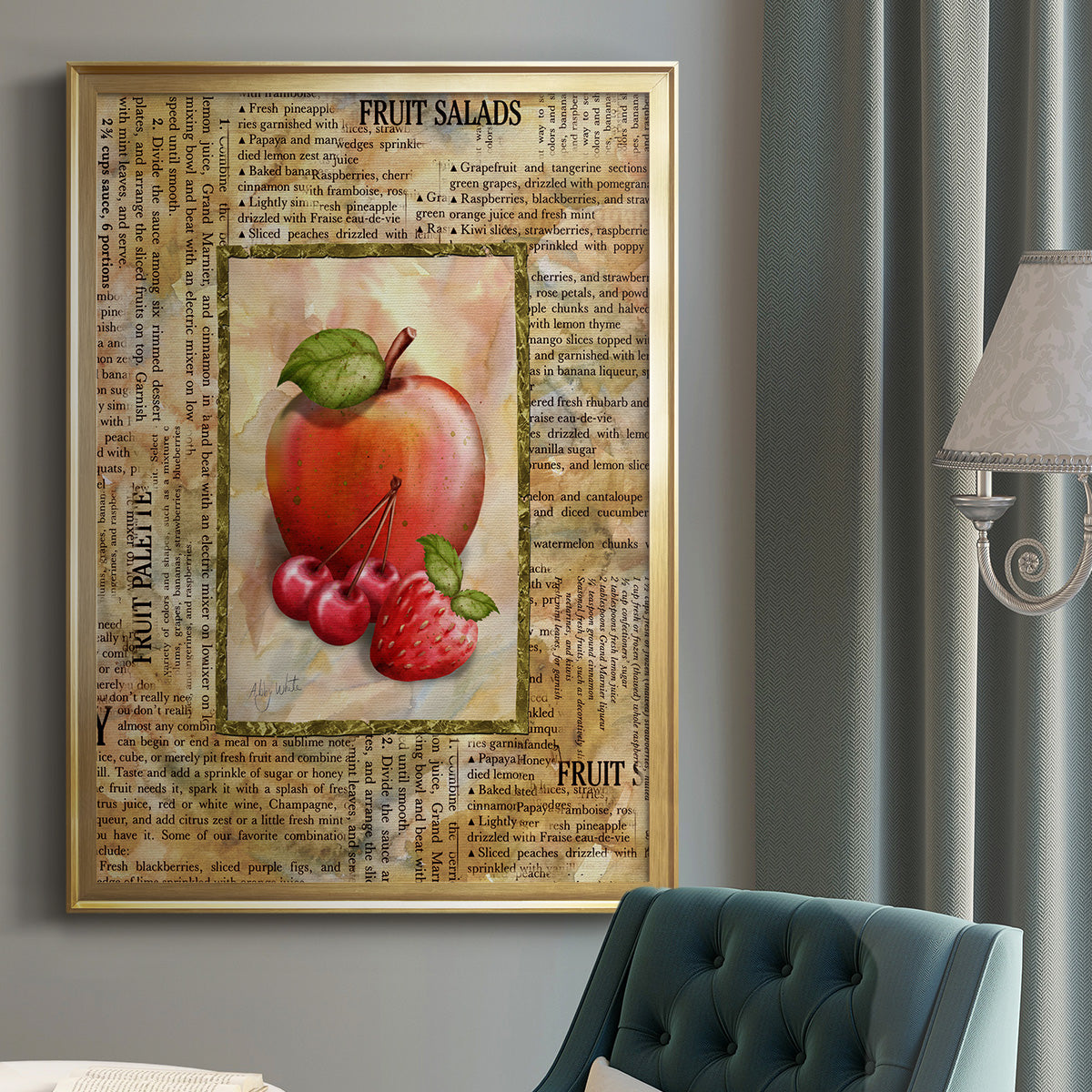 Mixed Fruit I - Modern Framed Canvas Print
