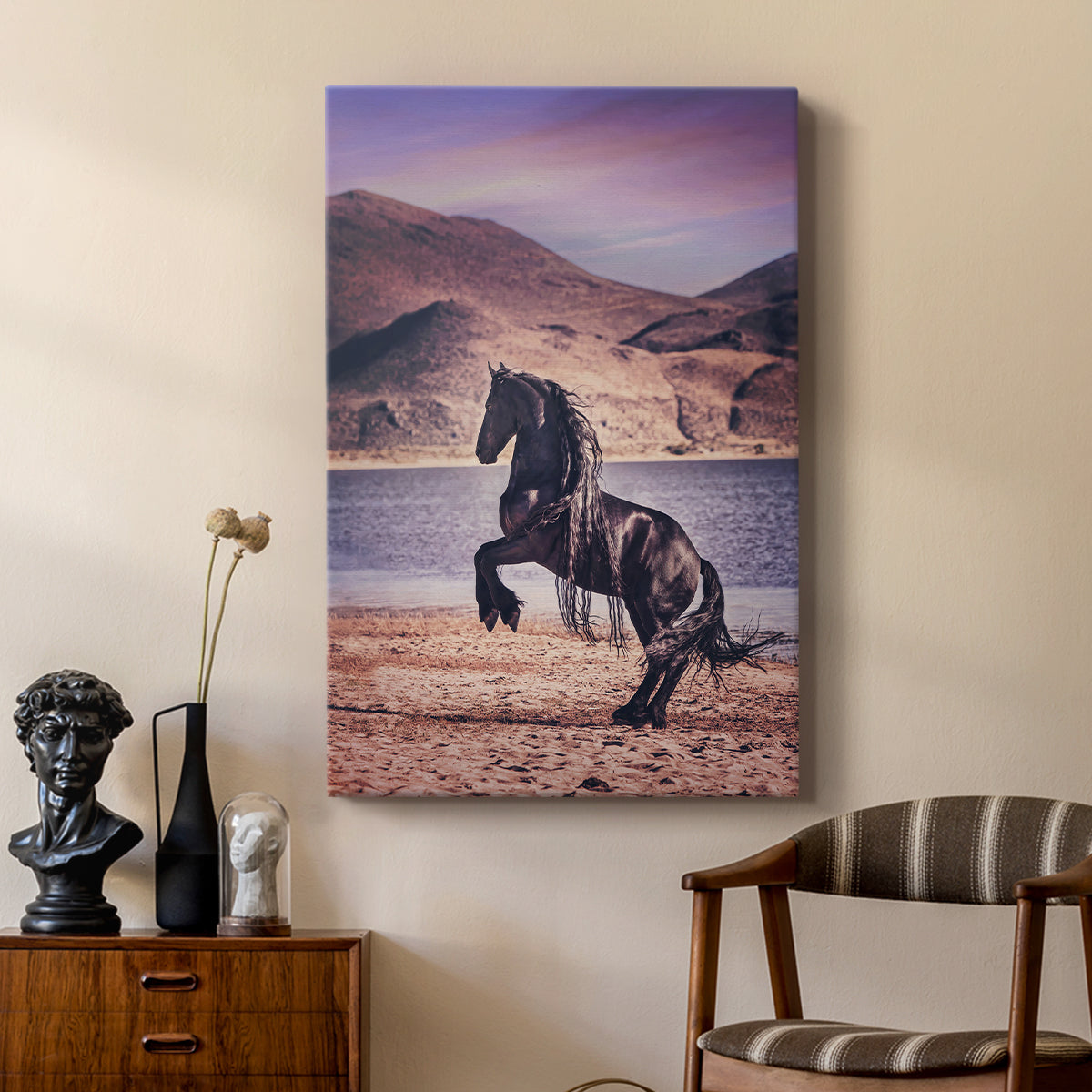 Sunlit Horses II - Canvas Art Print