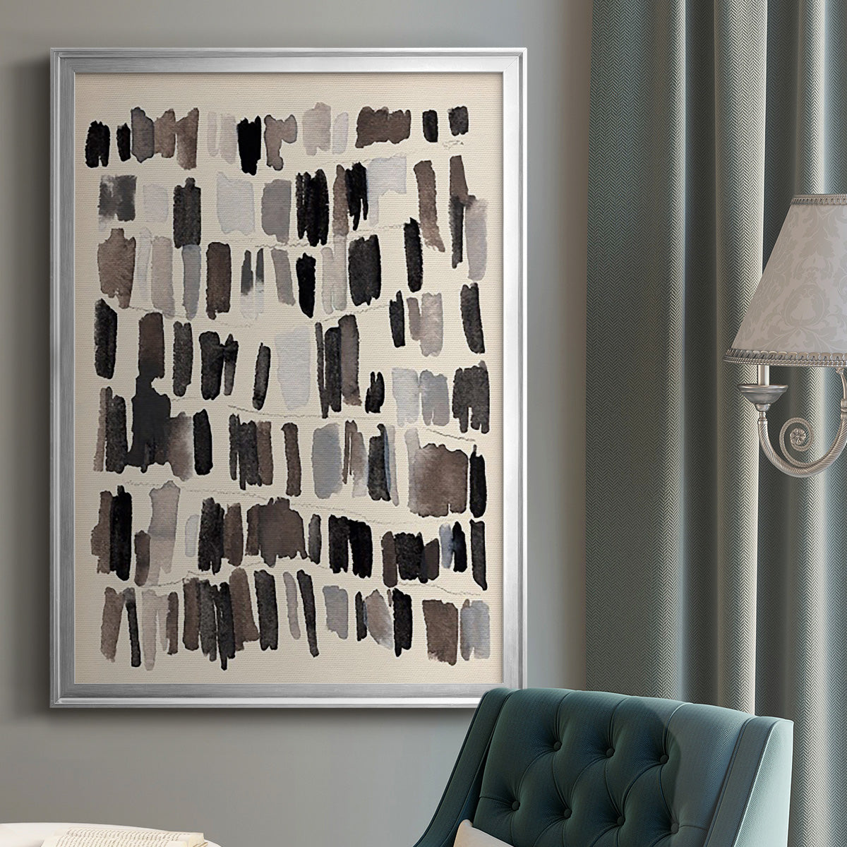 Chalk and Flint IV - Modern Framed Canvas Print