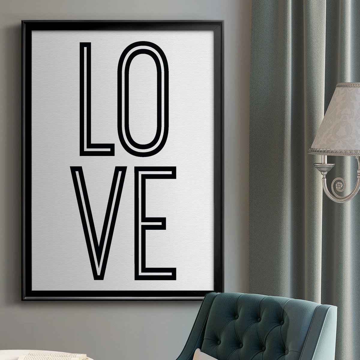 Bold Love II - Modern Framed Canvas Print