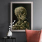 Head of a Skeleton with a Burning Cigarette - Ornate Framed Canvas Print