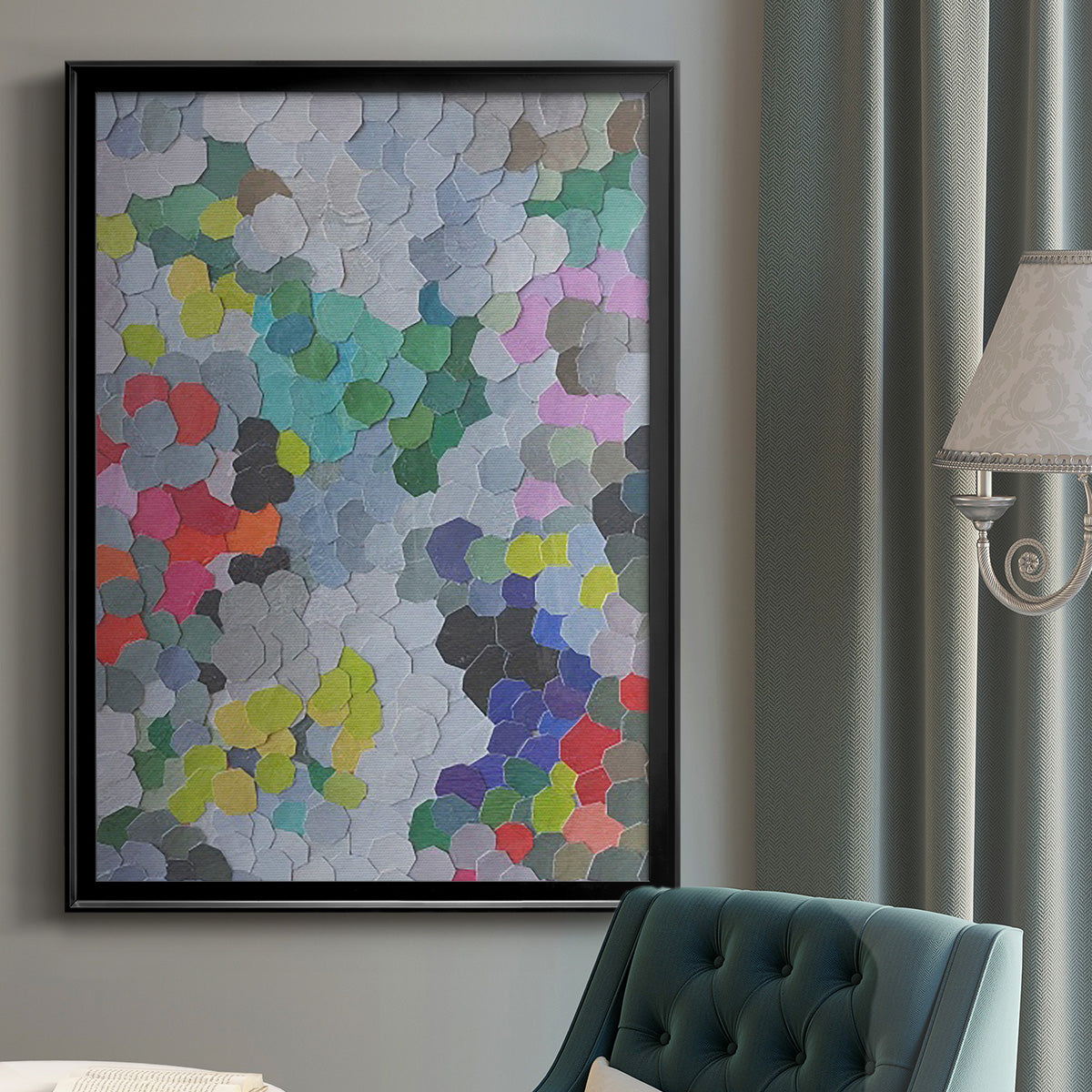 Buckingham Gardens - Modern Framed Canvas Print