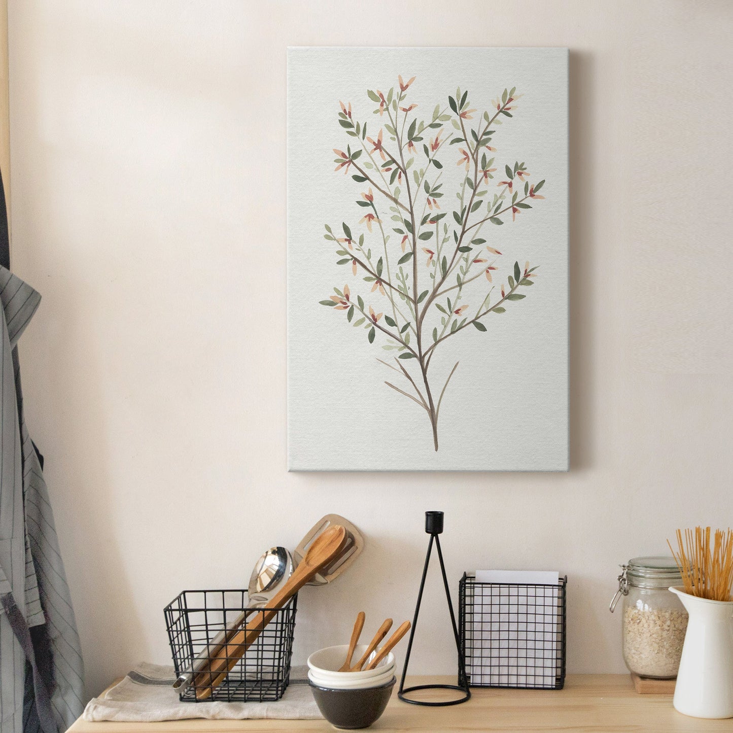 Single Sprig III Premium Gallery Wrapped Canvas - Ready to Hang